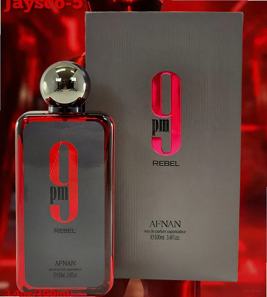 9 pm Rebel by Afnan 3.4 oz EDP Cologne Perfume for Unisex New