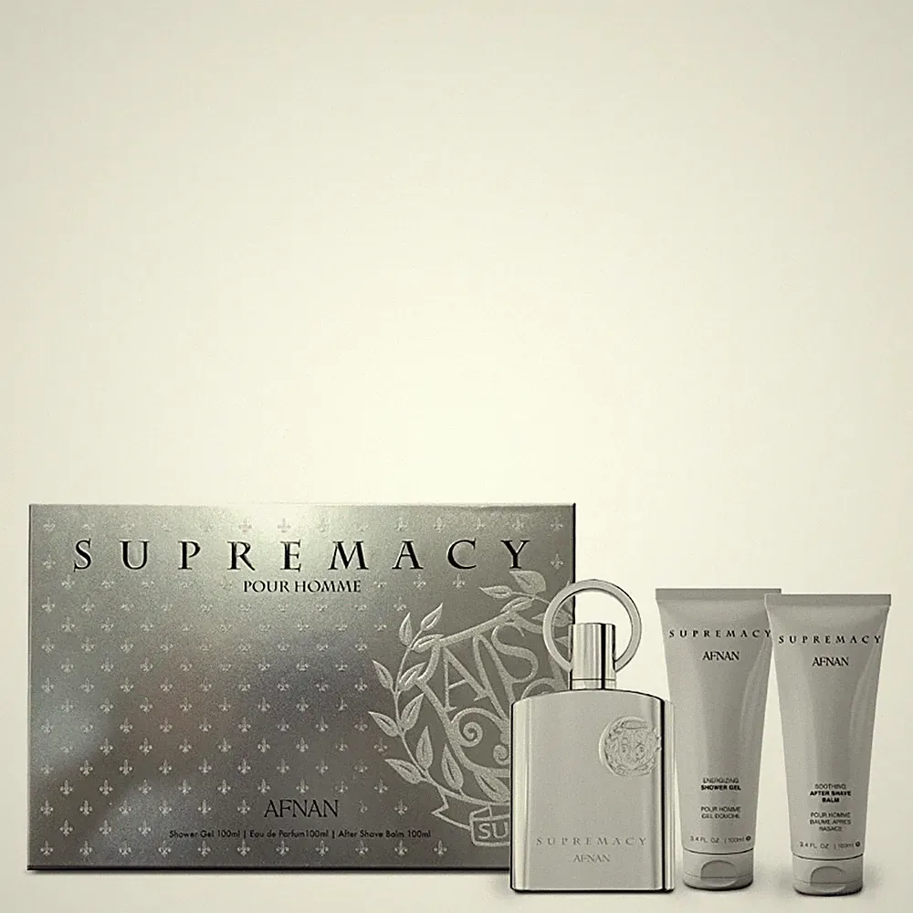 Afnan Men's Supremacy Silver 3pcs EDP Gift Set Fragrances 6290171073178
