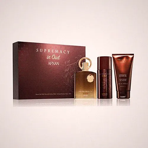 Afnan Supremacy in Oud Gift Set (3.4 oz) + Deo (5.1 oz) + Shower Gel (5.1 oz)