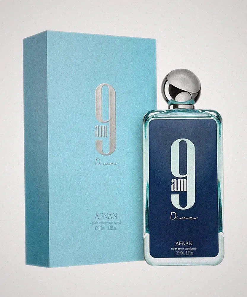 Unisex Afnan 9 AM Dive Blue Eau De Parfum, 3.4 oz (100 mL)